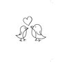 Kaartje 'Lovebirds'