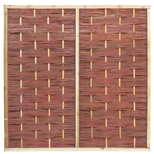 Wilgenscherm met houten lijst 180 cm